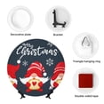 thumbnail image 4 of Zufioo Cute Christmas Gnomes (2) Print Bone China Decorative Plate, Ceramic Dinner Plate with Stand Ceramic Decoration Homewares-7in, 4 of 6
