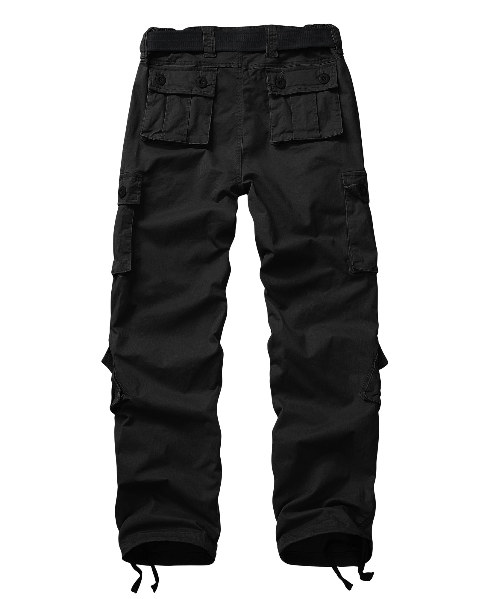 TRGPSG Women's Cargo Pants with 8 Pockets Cotton Casual Work Pants Y2k Camo Cargo Pants(No Belt),Black 14