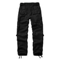 thumbnail image 3 of TRGPSG Women's Cargo Pants with 8 Pockets Cotton Casual Work Pants Y2k Camo Cargo Pants(No Belt),Black 16, 3 of 11