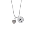 thumbnail image 2 of Delight Jewelry Silvertone Celtic Knot Trinity Band Spinner Silvertone Script Initial Disc - E - Charm Necklace, 20"+3", 2 of 4