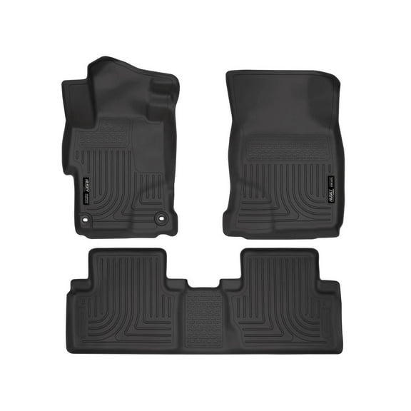Husky Liners 99441 Weatherbeater Floor Mats Fit 2014-2015 Honda Civic 4-Door (EX, EX-L, HF, Hybrid, Hybrid-L, LX, Natural Gas, Si, SE) - Front/2nd Seat - Black