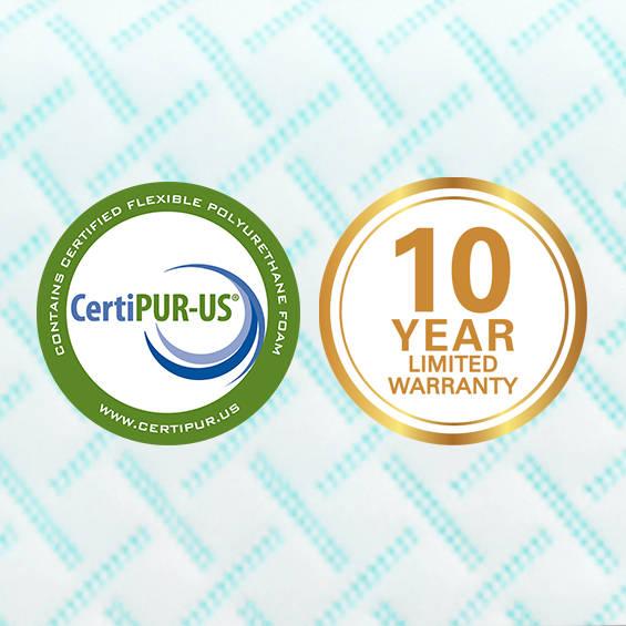 Imaginarium Fun Mattress 6" Hybrid of Bounce Foam and Coils, Twin, Blue