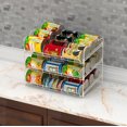 DecoBros Supreme Stackable Can Rack Organizer, White Durable Plastic