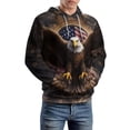 thumbnail image 3 of LAOLIUSN Funny American Flag Eagle Hoodie USA Bald Eagle Graphic Sweatshirt S-4XL, 3 of 7