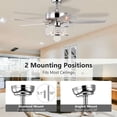 thumbnail image 5 of Kadyn Ceiling Fan,Chandelier Fan,50 Inch Electric Crystal Ceiling Fan with Light Adjustable Speed Remote Control-Silver, 5 of 6