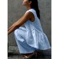 thumbnail image 6 of ZANKLEY Womens Two Piece Outfit V Neck Peplum Top and Wide Leg Pants Set Casual Dressy Summer Vacation Wear, 6 of 13