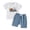 White, variant on Nwiuh Toddler Baby Boy Girl Back To School Outfits First Day of Preschool T-Shirt Top Gingham Shorts Sets Kindergarten Outfit (White, 3-4 Years)