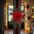 thumbnail image 4 of Qholemyo Red Berry Needle Velvet Curtain Tieback Greenery Wreath Fake Plants Home Decor Christmas Holiday Window Accessory, 4 of 6