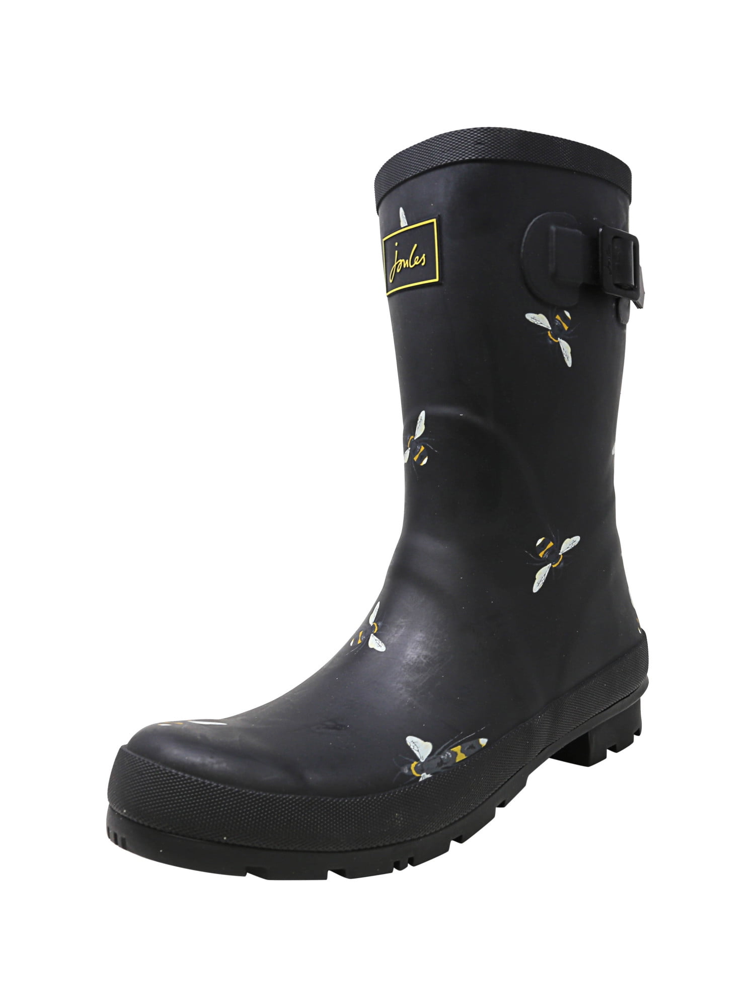 Joules Molly Bees Womens Black Botantical Bees Wellington Boot 