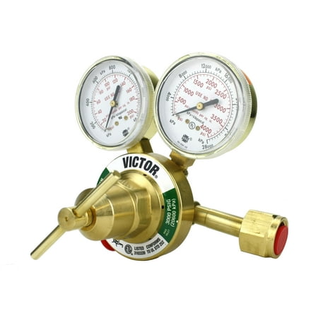 Oxygen 540 Regulators - VICTOR Heavy Duty Oxygen Regulator Model: 350-125-540 - Delivery Rate: 5 - 125 psi - CGA-540 - Full Brass - Genuine Victor
