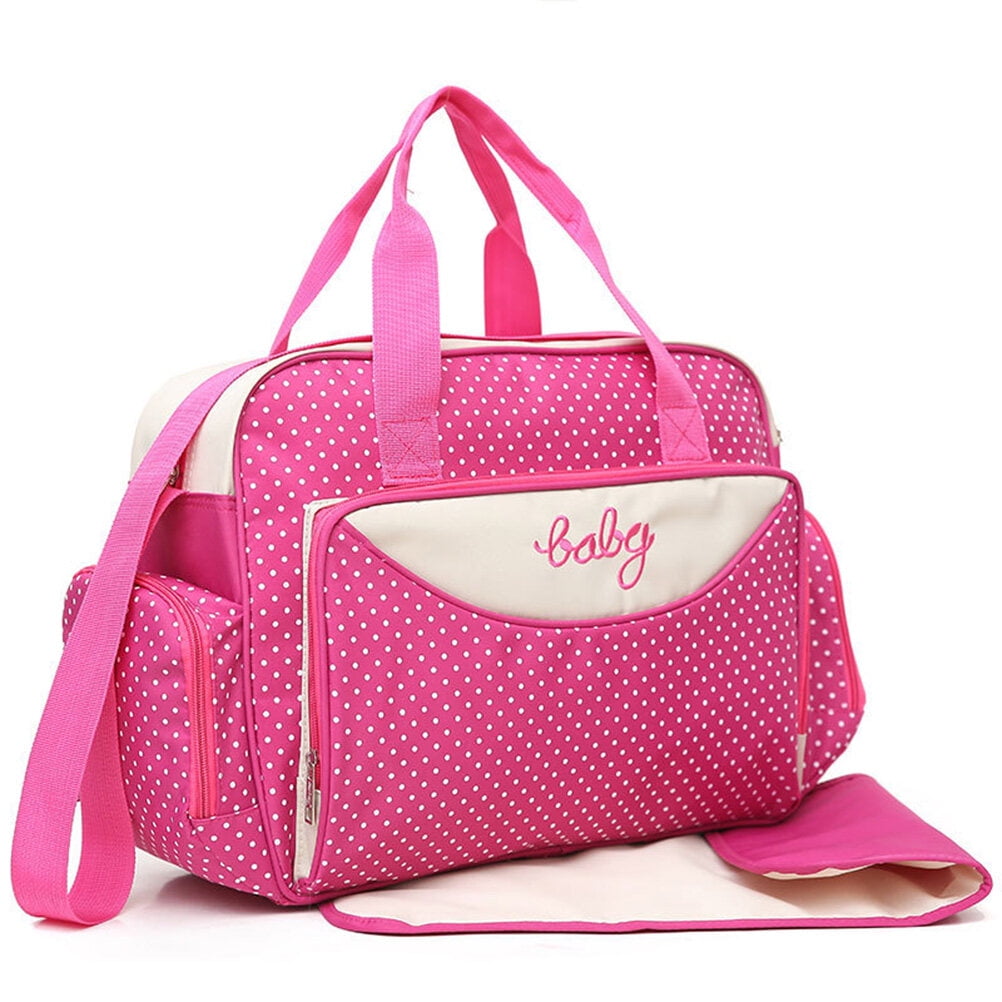 Ounona Multifunctional Large Diaper Bag Tote with 5 Pieces, Multicolor, Spacious and for Baby Care