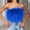 Blue, variant on Jerdar Women's Casual Hollow Out Suspender Vest With Top Bra Top Inside Tops M