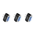 thumbnail image 4 of crativent US Plug Charger USB LED Cellphone Charging Adapter Portable Circuit for Protection Electronic Replacement Block Accessory Black 3Set, 4 of 6