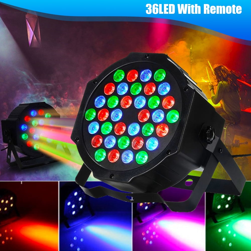 Stage Lights,DFITO 36 LED Light RGB Party Lights Uplights with Sound Activated Remote DMX Control for Disco Dance Wedding Club Christmas Birthday Music Party Stage Lighting