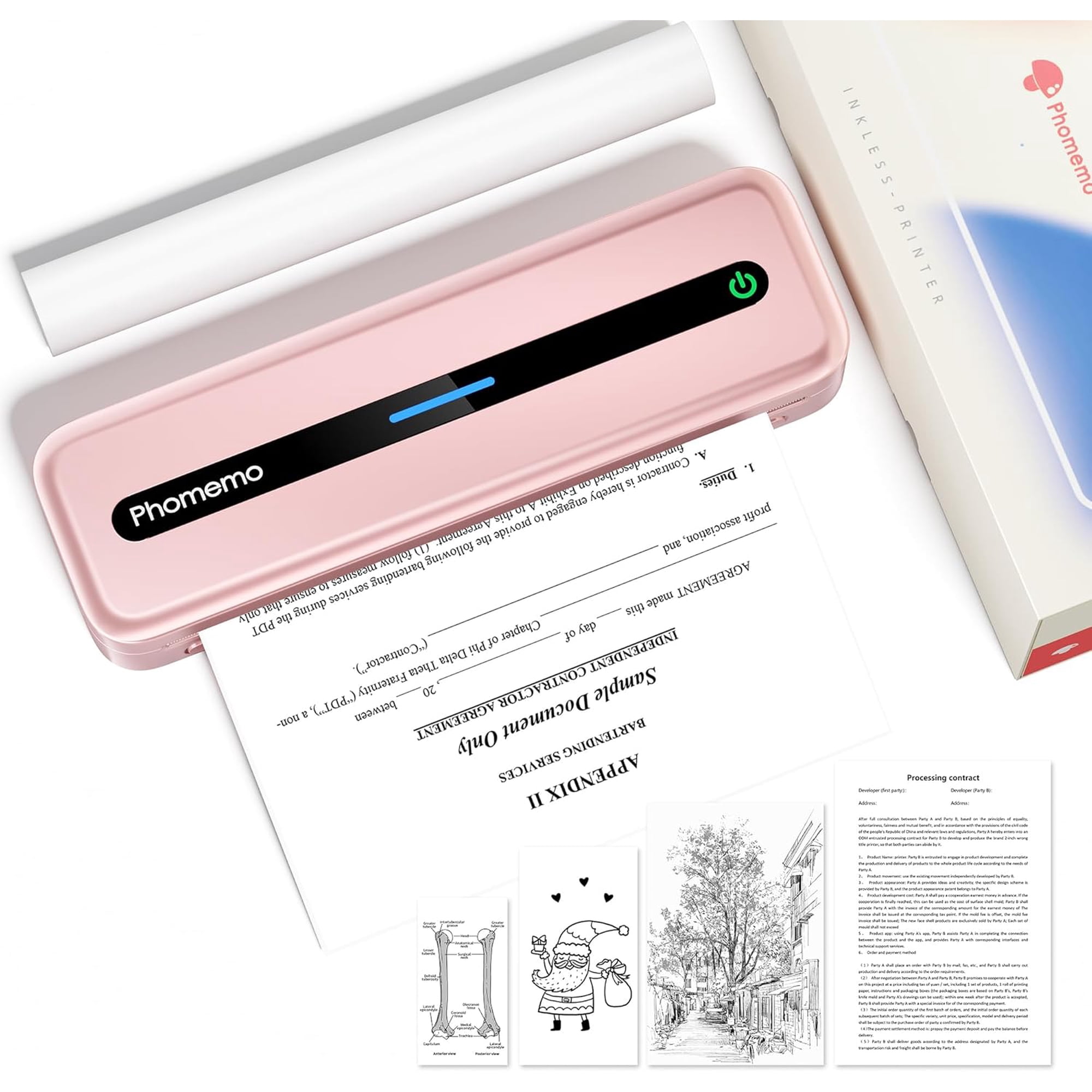 Phomemo Acpo832pk Pink Thermal Printer 8.5''X 11'' Letter