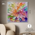 thumbnail image 5 of Gleaming Petals Canvas Modern Abstract Art by Art Remedy, White Frame, 40" x 40", 5 of 7