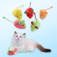 thumbnail image 5 of Slices Soft Plush Catnip Mice Cat Toy, Catnip Toy Mouse Kitten Stuff Kitty Toy Cat Mouse Toy Containing Pure & Potent Catnip Cafe, Cat Valentines Day Toys 1 Count, Red, 5 of 9