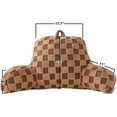 thumbnail image 6 of Checkered Reading Pillow for Bed and Sofa Couch Sitting Up, Backrest Pillows with Arms for Kids Teens Adults, Back Support Cushion for Lounging, Watching TV, Working on Laptop Khaki, 6 of 18