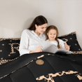 thumbnail image 4 of Meiyoeat Animal Leopard Letter R Queen Comforter Set 3pcs for Women Juniors, Classic Polka Dot Bedding Comforter Set for Bedroom, Black Beige Brown,Black Reversible, 4 of 6