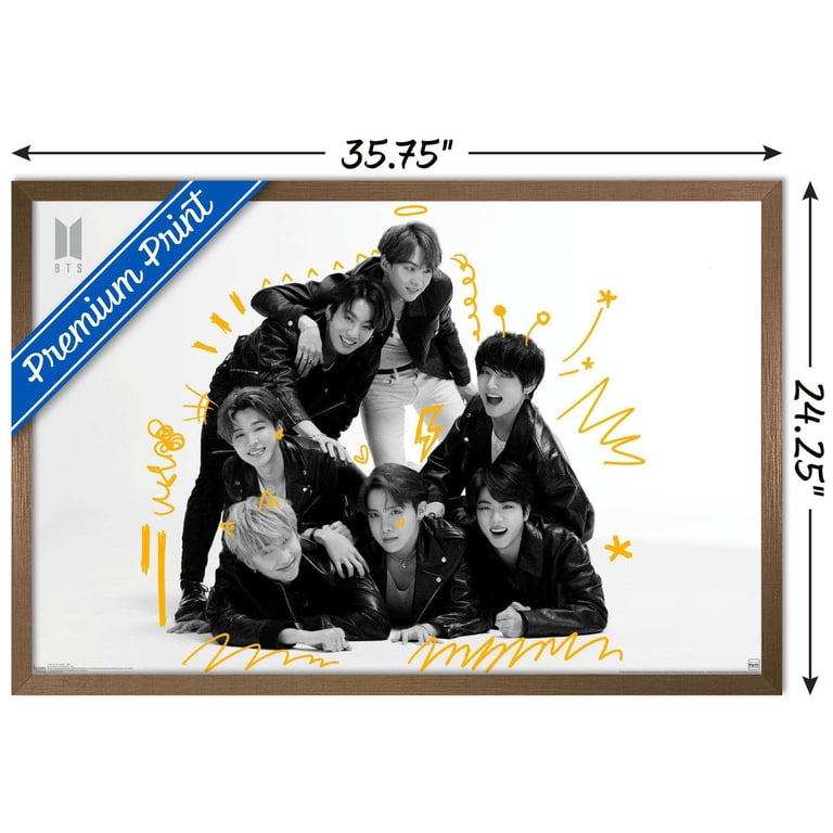 BTS - MOS7 - BW Wall Poster, 22.375