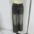 thumbnail image 5 of Jeans for Women 2025 Y2K Casual Mid Rise Wide Leg Straight Loose Bootcut Denim Jean Pants Womens Jeans Trousers, 5 of 7