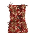 thumbnail image 5 of Blazing Needles 18-inch by 38-inch Spun Polyester Patterned Outdoor Tufted Chair Cushion, 5 of 5