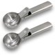 thumbnail image 1 of Cuchara para helado de acero inoxidable sólido, 2 paquetes de cuchara para helado de acero inoxidable con gatillo fácil, cucharón para frutas, cuchara para melón de agua Namotu LT73, 1 of 7