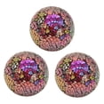 thumbnail image 2 of kowaku 3Pcs Glass Mosaic Balls Mosaic Sphere Balls Home Decor Modern Plate 8cm Decorative Orbs for Basket Filler Vases Wedding Bowls Red, 2 of 9