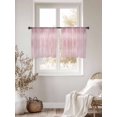 thumbnail image 3 of Pink Ombre Striped Sheer Curtains 2 Panels Set Modern Abstract Art Sheer Window Curtains Light Filtering Rod Pocket Voile Drapes for Bedroom Living Room 52"x54", 3 of 8