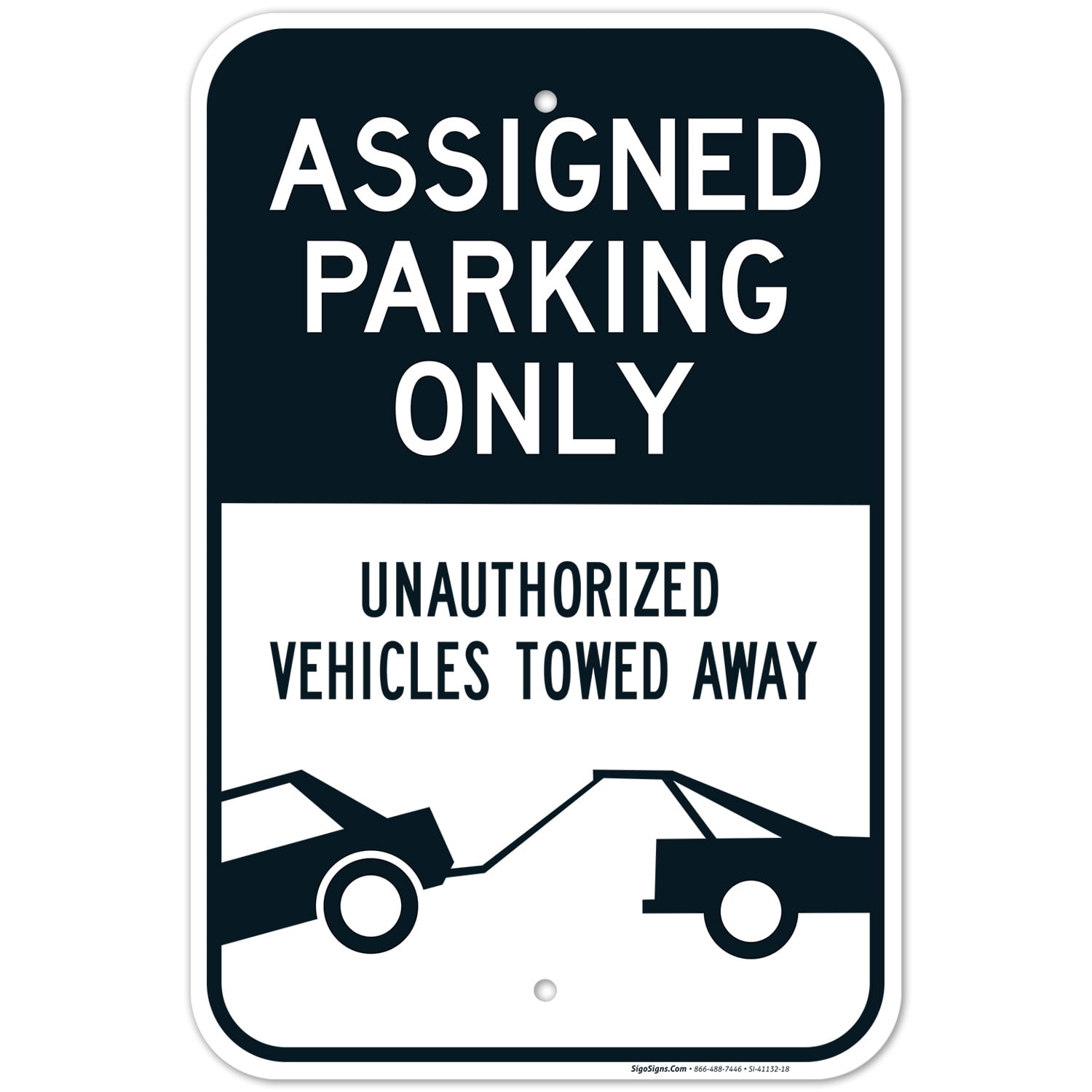 Assigned Parking Only Sign,