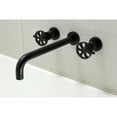 thumbnail image 2 of Kingston Brass KS8050RX Belknap Two-Handle 3-Hole Wall Mount Roman Tub Faucet in Matte Black, 2 of 6
