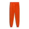 thumbnail image 3 of DeHolifer Women's Cotton Jogger Sweatpants with Pockets Soild Lightweight Tapered Track Sweatpants for Running Yoga Lounge Orange 3X-Large, 3 of 3