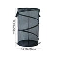 thumbnail image 3 of Hauiodp Large Clothes Hamper, Dirty Clothes Hamper, Mesh Pop Up Laundry Hamper, Collapsible Basket for Laundry Room Bathroom, Extra Large Capacity Clothing Storage Basket with Handles, 3 of 8