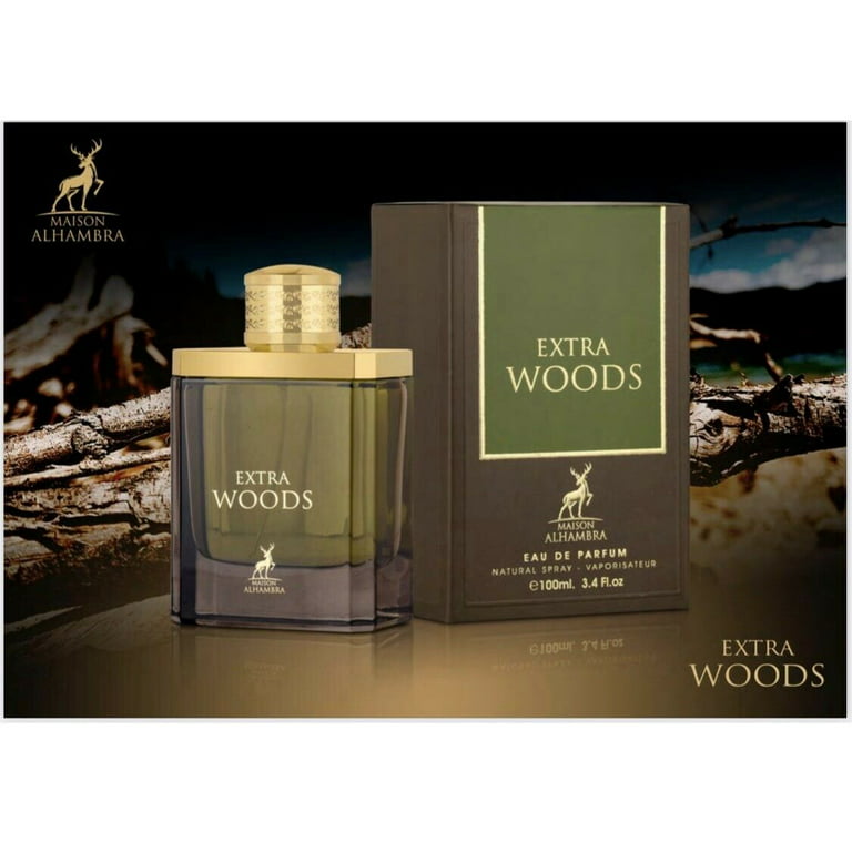 Extra Woods - Eau De Parfum Spray (100 ml - 3.4Fl oz) by Maison Alhambra  (Lattafa) 