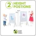 thumbnail image 3 of Little Partners Contempo Art Toddler Easel - Adjustable Height Two-Sided Paint Station for Kids with Chalk Board, Magnetic Dry Erase Board, Paper Holder, Paint Containers - Soft White, 3 of 11