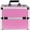 Pink Stripe, variant on Ver Beauty Makeup Organizer, Cosmetic Travel Kit, Makeup Artist Supplies, 2 Sliding Trays, Lockable Storage Box, Makeup Train Case, Aluminium Case, Lightweight Makeup Vanity (Pink Stripes)