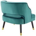 thumbnail image 4 of Modway Traipse Button Tufted Open Back Performance Velvet Armchair in Teal, 4 of 7