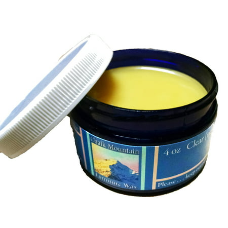 Chalk Mountain Brushes & Waxes - 4oz ALL NATURAL Clear Furniture Finishing Paste