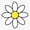 1pcs, variant on White Daisy Icon Vinyl Decal Sticker