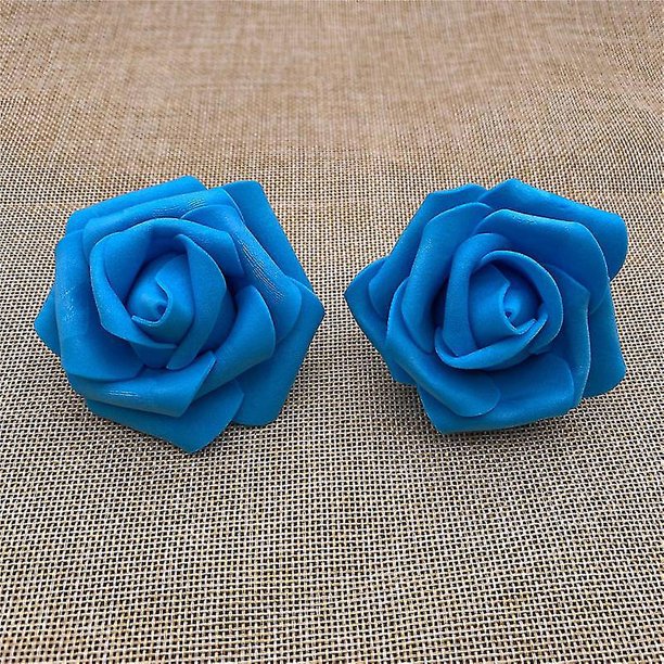 100 Uds 7cm cabeza de flor de Rosa Artificial Diy Real Touch 3d cabezas de flores de espuma de Pe
