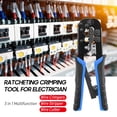 thumbnail image 4 of Labymos Ratcheting Crimping Tool 3 in 1 Multifunction Wire Crimpers Stripper Cutter, 8P 6P Network, 4 of 7