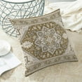 thumbnail image 4 of Boho Pillow Covers 18x18, Beige Brown Ethnic Design Outdoor Decorative Throw Pillows for Couch, Carpet Pattern Decor Cushion Cover 2 Pcs Farmhouse Linen Pillowcase for Bed Car Safa, 4 of 6