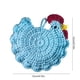 thumbnail image 3 of Posavasos De Pollito Tejidos A Mano Al Crochet Juego de 1 posavasos de pollito de ganchillo azul cielo, accesorios de té para decoración del hogar JASKFLY, 3 of 9