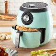 thumbnail image 4 of Dash DFAF455GBAQ01 Deluxe Electric Air Fryer + Oven Cooker with Temperature Control Non Stick Fry Basket Recipe Guide + Auto Shut Off Feature 6 qt Aqua, 4 of 6