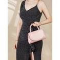 thumbnail image 2 of Women's Pink Pearl Handle Evening Clutch Purse, Elegant Bridal Party Handbag for Wedding, Prom and Banquet, 2 of 6