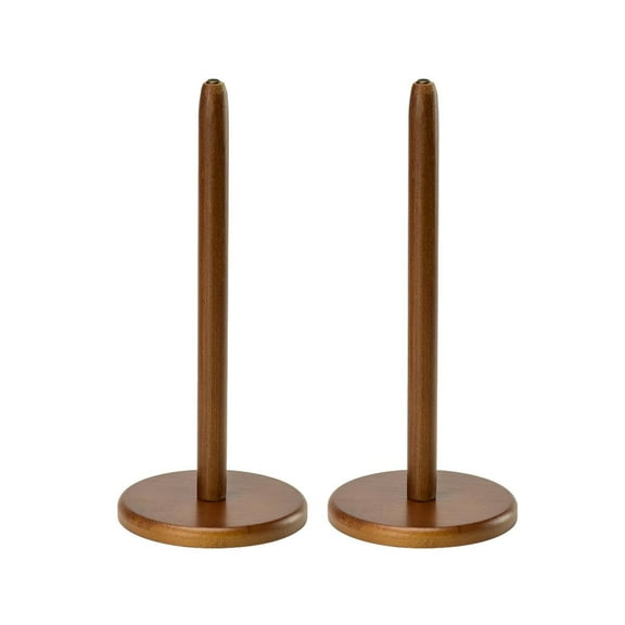 Artowell Bamboo Yarn Holder Spindles, 2-Pack Replacement Accessories for Knitting & Crochet, Walnut Color