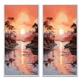 thumbnail image 2 of Designart "Golden Sunrise formd II" Sunrisesunset Framed Wall Art Set Of 2 - Yellow Landscapes Gallery Wall Frame Set For Home Decor, 2 of 6