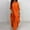 Orange, variant on Women's Loose Fit Long Sleeve Maxi Dress Casual Flowy Elegant Plus Size Dresses for Office & Daily S-3XL
