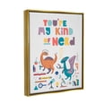 thumbnail image 3 of Stupell You're My Kind Of Nerd Dinosaurs Typography Painting Gold Floater Framed Art Print Wall Art, 3 of 6