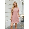 thumbnail image 6 of Yesfashion Womens Summer T-Shirt Dress Casual Short Sleeve Crewneck Loose Flowy Mini Dresses with Pockets, 6 of 9